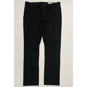 Volcom True To This Slim Straight Black Khaki Chino Pants Men 36 X 32 Everyday